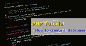 PHP - How to create a database? 2 php tutorial