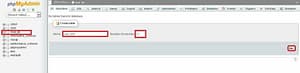 phpmyadmin create table creating table for a database chat_db