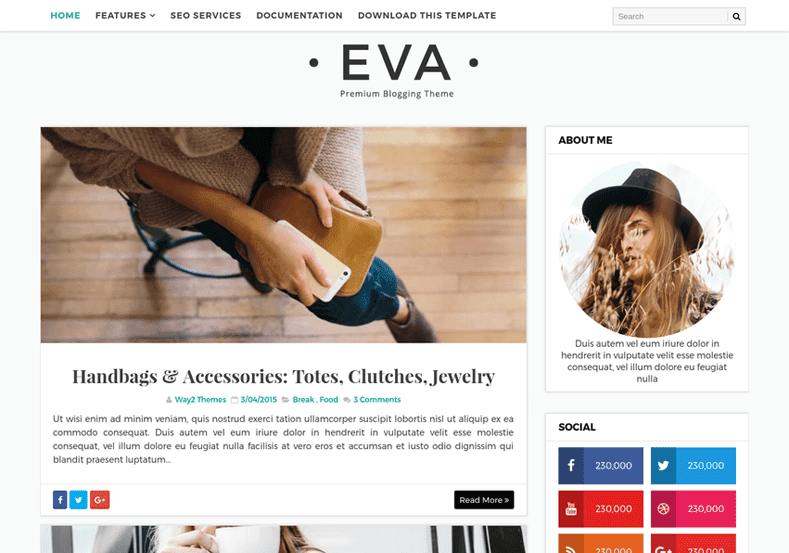 Top 10 free responsive blogger templates for 2021 which will make your blog look amazing 10 Eva Simple Blogger Template 1